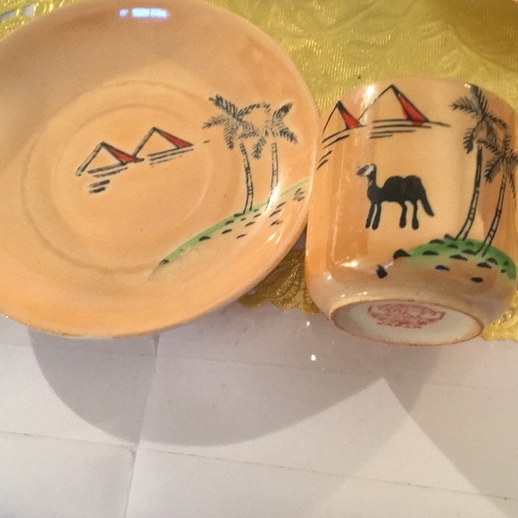 Egyptian motif Demitasse set - Picture 2 of 6